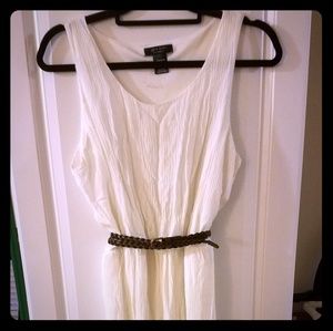 Asymmetrical White Summer Dress